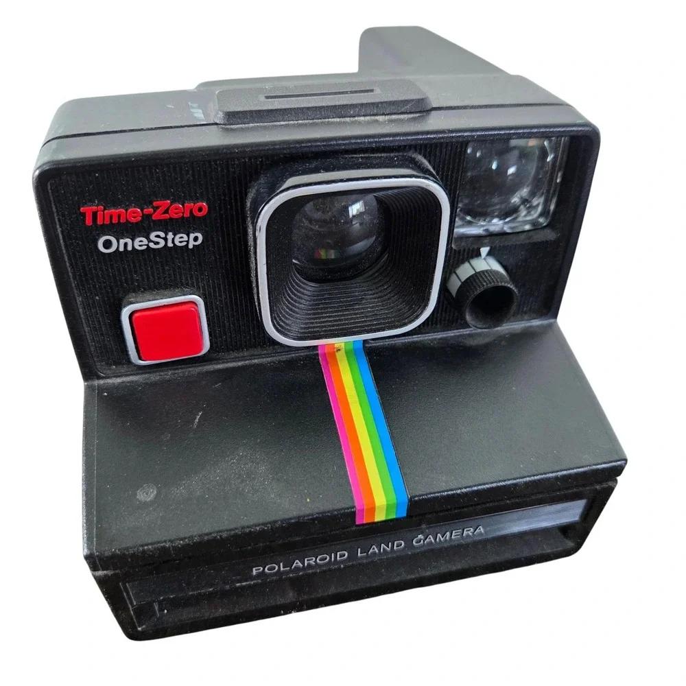 Polaroid OneStep Time Zero Instant Camera Vintage Built In Flash Rainbow